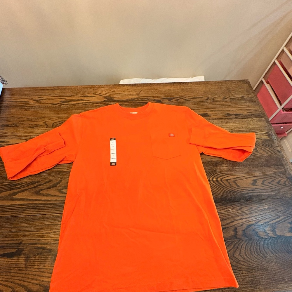 Dickies Men's Orange Long Sleeve Shirt